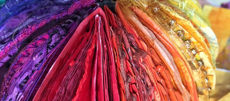 3d mixed media sculpture of a color wheel