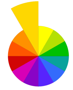 yellow-orange in the color wheel